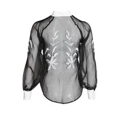 FREE SHIPPING Summer Embroidery Patchwork Women Blouse Bowknot Collar Lantern Sleeve Perspective Shirt Female Fashion Casual JKP2127 Elegant Patchwork Summer Tops, Elegant Summer Patchwork Tops, Chic Embroidered Long Sleeve Shirt, Embroidered Long Sleeve Blouse For Party, Chic Long Sleeve Embroidered Shirt, Black Embroidered Top With Collar, Long Sleeve Embroidered Party Blouse, Party Blouse With Floral Embroidery And Long Sleeves, Chic Long Sleeve Shirt With Floral Embroidery