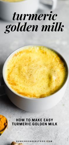 turment golden milk in a white bowl