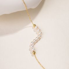 Herringbone Chain Style:Akoya Saltwater Pearls, 18K Yellow GoldPearl Size: 5 Pearls, 3.5-4.0mm eachGolden Beads: 2 beads, 3mm eachLength of Chain: 40cm+5cm (Adjustable) Cross Chain Style:Akoya Saltwater Pearls, 18K Yellow GoldPearl Size: 9 Pearls, 3.5-4.0mm eachGolden Beads: 2 beads, 3mm eachLength of Chain: 40cm+5cm (Adjustable) Intersect Style：Akoya Saltwater Pearls, 18K Yellow GoldPearl Size: 5 Pearls, 6.5-7.0mm eachGolden Beads: 6 beads, 3mm eachLength of Chain: 40cm+5cm (Adjustable) Yellow Gold Pearl Necklace With Round Beads Pendant, Yellow Gold Necklaces With Pearl Drop And Round Beads, Yellow Gold Necklace With Pearl Drop And Round Beads, Gold Plated Yellow Gold Pearl Chain Necklace, Gold-plated Yellow Gold Pearl Necklace, Single Strand Pearl Necklace In Yellow Gold, Yellow Gold Plated Pearl Necklace With Pearl Chain, Yellow Gold Pearl Chain For Jewelry Making, Delicate Single Strand Yellow Gold Pearl Necklace