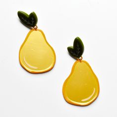 Large Gold Pear Post Earrings - Goldmakers Fine Jewelry Artistic Yellow Jewelry With Matching Earrings, Artisan Yellow Earrings For Gift, Artisan Yellow Earrings As Gift, Handmade Yellow Teardrop Earrings Gift, Handmade Yellow Teardrop Earrings, Handmade Yellow Teardrop Earrings As A Gift, Artistic Yellow Nickel-free Earrings, Handmade Yellow Drop Jewelry, Yellow Handmade Drop Jewelry