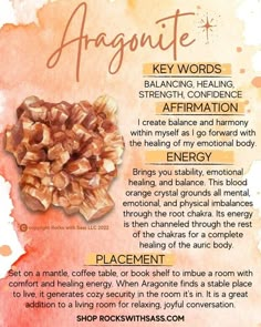 Aragonite Meaning, Seven Chakra, The Root Chakra, Orange Crystals