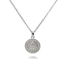 It's easy to love the simple sophistication of a circular pendant -- especially when it's as beautiful as this lovely piece. Elegant Circular Clavicle Chain Jewelry, Elegant Circle Clavicle Chain Jewelry, Timeless Elegant Round Necklaces, Elegant Circular Clavicle Chain, Elegant Clavicle Chain Medallion Jewelry, Classic Elegant Necklace, Elegant Round Disc Jewelry, Elegant Silver Coin Pendant Jewelry, Elegant Silver Round Disc Jewelry