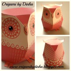 an origami owl box is shown in three different views