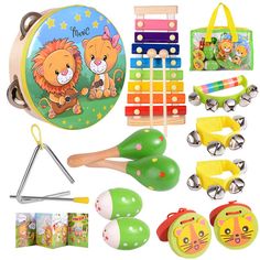 children's musical toys including an assortment of items