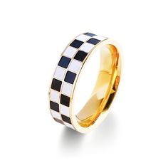 PRICES MAY VARY. CHECKERED RING:who pursue fashion can stand out with this eye-catching checkered band ring, which is a must-have jewelry collectible. BALCK AND WHITE CHECKERED RING:Our ring features a black and white checkered design, making it perfect for daily wear or special occasions; Multi functional accessories are suitable for any style. STATEMENT RING:The unique retro checkered pattern of this ring adds a touch of elegance and delicacy to any outfit, adding highlights to your outfit no Funky Jewelry Rings, Maximalist Rings, Card Rings, Fun Rings, Finger Ring For Women, Trendy Stuff, Finger Band, Dainty Rings, Checkered Design