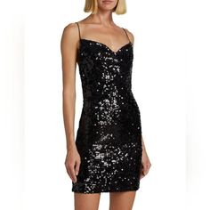 Nwot Wayf Womens Black Sequin Slip Spaghetti Strap Party Dress Medium New Without Tags Retail $99 The Midnight Slipdress From Wayf Features A Body-Con Silhouette Embellished With Sparkling Sequins. A Cowlneck And Cross-Back Spaghetti Straps Finish This Sleek Style. Features: - Cowlneck - Cross-Back Spaghetti Straps - 95% Polyester/5% Spandex - Lined Approx Measurements: Chest (Pit To Pit Is Half): 36" Length: 37" Bundle For Additional Savings Clt16056781satewrhh-08/23 T23 #Womens #Clothing #Ward Sleeveless Sequin Dress For Evening Date Night, Sleeveless Sequin Dress For Date Night Evening, Sleeveless Sequin Dress For Date Night, Evening Mini Dress With Sequins And Spaghetti Straps, Sequined Slip Dress For Night Out, Sequin Cocktail Dress With Spaghetti Straps, Glamorous Fitted Slip Dress For Dinner, Glamorous Party Slip Dress, Formal Sequin Dress With Spaghetti Straps For Party Season