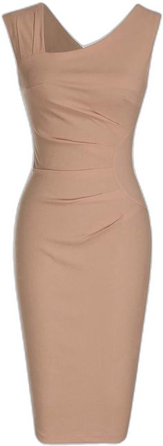 Simply Dresses, Wear To Work Dress, Evening Dresses Plus Size, Asymmetric Neckline, Sleeveless Bodycon Dress, 1950s Style, Work Dress, Business Dresses, 1950s Fashion