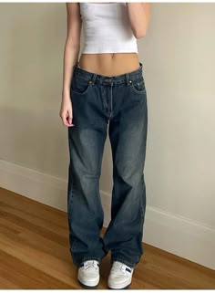 TAVIMART - Baggy Jeans Straight Leg Pants Y2k Denim Trousers Vintage Loose Blue Washed Mom Jeans New Fashion High Waist Jeans Women Tight Top Loose Pants, Baggy Bottoms, High Waist Baggy Jeans, Baggy Straight Leg Jeans, Long Teddy Coat, Red Parka, Bodycon Outfits, Pants Y2k, Y2k Denim