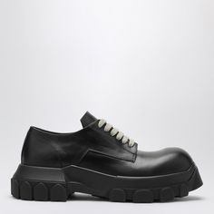 Black Leather Lace-Up By Rick Owens, Featuring A Round Toe, A Lace-Up Closure And A Rubber Lug Sole. Size Type: It Material: Leather Sku: 2f-Ru02d6884lri/P_ricko-99_600 Welcome To The Official Luosophy Poshmark Closet! Luosophy Is A Luxury Brand Reselling Company Founded In San Diego, Ca From 2016. All Our Products Are Imported From Italy And Sold In The Usa. We Do Our Best To Provide High Fashion, Luxury Items At Affordable Prices. We Guarantee All Our Products Are 100% Authentic. Shop With Us Black Sneakers With Lug Sole And Plain Toe, Black Plain Toe Sneakers With Lug Sole, Black Low-top Calf Leather Boots, Black Leather Low-top Shoes With Vibram Sole, Black Low-top Leather Shoes With Vibram Sole, Black Low-top Platform Leather Shoes, Black Leather Shoes With Vibram Sole And Flat Heel, Black Leather Shoes With Vibram Sole, Black Leather Shoes With Lug Sole And Plain Toe