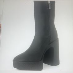 Nwt Gianni Bini Dayore Stretch Platform Boots Size 10 Black Festival Boho No Box Synthetic Stretch Upper Slight Square, Toe Construction Zipper Closure Memory Foam Sock Apx Platforn Height 1.57” Apx Heel Height 4.53” Gianni Bini Shoes, Gianni Bini, Platform Boots, Bootie Boots, Memory Foam, Heel Height, Ankle Boots, Socks, Size 10