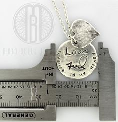 Fingerprint and actual handwriting memorial keepsake necklace with choice of birthstone - Maya Belle Jewelry Stamped Sterling Silver Heart Pendant Necklace, Custom Sterling Silver Necklace With Engraved Heart Pendant, Custom Engraved Sterling Silver Necklace With Heart Pendant, Custom Engraved Sterling Silver Heart Pendant Necklace, Silver Stamped Necklaces For Anniversary Gift, Silver Stamped Necklace For Anniversary Gift, Silver Stamped Heart Pendant Jewelry, Valentine's Day Engraved Sterling Silver Necklace, Valentine's Day Engraved Sterling Silver Custom Necklace