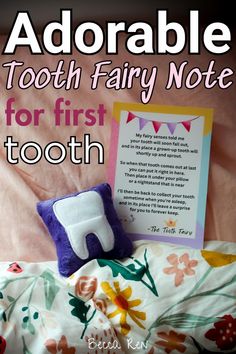 an adorable tooth fairy note for first tooth