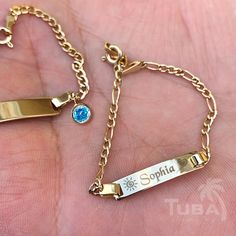 "🎉 Mother's Day IS COMING! No language can express the power, beauty, and heroism of a mother's love. Happy Mother's Day! 🎉  🎁 PERSONALIZED GIFT Are you looking for a customizable gift for your baby, daughter, child, niece? Or one of your loved one's baby? Make an unforgettable and meaningful gift! 🌟 👑 MATERIAL * 14K Real Gold. Not Filled or Plated. They are real 14k (585k) Gold! * Handmade Jewelry 🥇STAMPED FOR AUTHENTICITY * This gold jewelry is stamped to show it is 14 carat. 💞DOUBLE SI Baby Gold Bracelet, Baby Bracelet Gold, Personalised Baby Bracelet, Gold Compass Necklace, Bracelet Mexican, Gold Bracelets Stacked, Gold Snake Chain, Travel Necklace, Baby Daughter