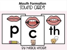 the letter p is for mouth and lips with letters to spell it out in front of them