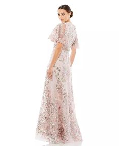 Mac Duggal - Bride Ideas, Mac Duggal Dresses, Mother Of The Groom Dresses, Full Length Gowns, Mother Of Groom Dresses, Embellished Gown, Column Gown, Mob Dresses, Butterfly Sleeve