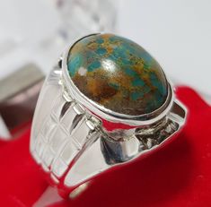 Natural Very old Rare Feroza Stone Beautiful Pattern Naturally Shajri Feroza Turquoise Stone Ring Handmade Ring 925 Sterling Silver Ring size 8 US Resize able FedEx Shipping Contact me for the details Traditional Oval Turquoise Ring, Traditional Silver Turquoise Ring, Traditional Turquoise Gemstone Ring, Feroza Ring, Feroza Stone, Mens Sapphire Ring, Turquoise Stone Ring, Silver Rings Handmade, Multi Stone Ring