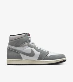 Introducing the iconic Air Jordan 1 "Black and Smoke Grey" sneakers for men. Combining grey suede, white leather, and bold black accents, these timeless kicks are sure to elevate any look—from a lazy Sunday stroll to a black-tie affair. With endless style possibilities, these limited edition sneakers are a must-have. Grey suede, white leather, bold black accents—sounds timeless to us. It's one of those combos that will elevate whatever 'fit, for whatever event. Like, let your kicks shine with so Jordan 1 Washed Black, Air Jordan 1 Black, Zapatillas Air, Jordan 1 Black, Nike Snkrs, Limited Edition Sneakers, Black Tie Affair, Sneakers For Men, Grey Sneakers