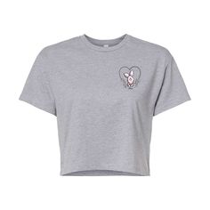 Disney - Piglet Heart - Juniors Cropped Cotton Blend T-Shirt - Celebrate the essence of Disney's Disney with officially licensed apparel featuring unique designs crafted exclusively by Hybrid Apparel. Each piece brings beloved characters, iconic imagery, and memorable moments to life, offering Disney fans a one-of-a-kind way to showcase their passion. Disney Piglet, Disney Ladies, Baby Disney, Memorable Moments, Baby Tee, Tee Shop, Infant Tees, Sleeve Styles, Heather Grey