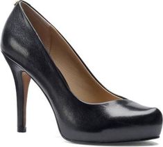 Sexy platform pump. This high-heeled shoe features a smooth leather upper with overlapping leather at the toe for a graceful design. The soft lining is easy to slip into, and a lightly cushioned footbed provides great comfort in a dress shoe. The 3/4'' platform adds height without delivering a high pitch, and a synthetic outsole provides the traction you need for your on-the-go lifestyle. Sexy simplicity is yours with the Isola Cagney pump. Leather Latex comfort footbed Overlasted platform Wrapp Platform Heels With Closed Toe For Business, Business High Heel Platform Shoes, Business Platform High Heels, Fitted Platform Court Shoes For Formal Occasions, Fitted Formal Court Shoes With Platform, Sleek Platform Heels For Office, Evening Leather Platform Court Shoes, Classic High Heel Platform Heels, Sleek Platform Heels For Formal Occasions