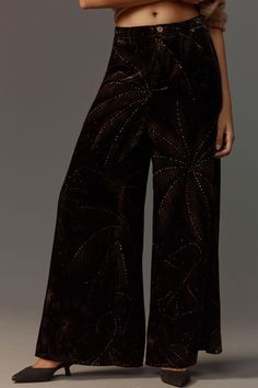 Rent Printed Velvet Pants from Nuuly. Pick 6 items for $98/month. Free shipping + returns. Luxury Wide-leg Pants For Evening, Luxury Wide-leg Evening Bottoms, Luxury Wide Leg Bottoms For Night Out, Luxury High-waisted Wide Leg Pants For Fall, Wide Leg Pants For Fall Night Out, Fall Wide Leg Pants For Night Out, Glamorous Straight Leg Fall Pants, Glamorous Straight Pants For Workwear, Glamorous Straight Pants For Work