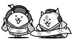 two cats are dressed up in kimonos