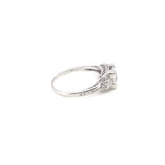 Platinum 1.18ct European Cut F VS2 0.16ctw Side Diamonds 1930's Art Deco Ring Size 6.5 GIA Diamond Platinum Ring, Platinum Diamond Rings, 1930s Art Deco, Deco Ring, Art Deco Diamond, Platinum Ring, Art Deco Ring, Precious Metals, Platinum