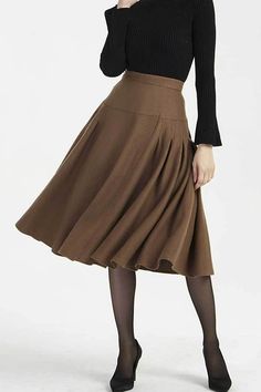 1950s plaid flare skirt, women's midi skirt 1626# – XiaoLizi Classic A-line Pleated Skirt For Fall, Fall A-line Skirt With Pleated Hem, Fall Fitted Skirt With Box Pleat, Fitted Box Pleat Skirt For Fall, Fall Fitted Full Pleated Skirt, Elegant Winter Skirt With Pleated Hem, Brown Pleated Skirt With Pleated Hem For Fall, Fall Brown Pleated Skirt With Pleated Hem, Fitted Full Pleated Skirt For Fall