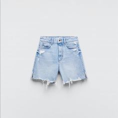 Nwt Retail $42.99 High Rise / High Waist Denim Jean Shorts 27 Us Size 4 Cutoff Style- Sold Out Online! Zara Jeans For Summer, Zara Summer Jeans With Five Pockets, High Waist Light Wash Shorts With Five Pockets, Medium Wash Jean Shorts With Five Pockets For Spring, Summer Light Wash Shorts With Five Pockets, Cutoff Jeans For Summer, Zara Bottoms Medium Wash With Five Pockets, Zara Medium Wash Bottoms With Five Pockets, High-waisted Denim Shorts With Five Pockets