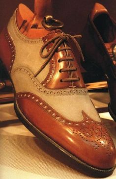 Mens Beautifully Design Leather Suede Wingtip Brogues Fashion Contrast Oxford Handmade Lace Up Shoes sold by Handmade Envy on Storenvy Spectator Shoes, Mens Leather Shoes, Gentleman Shoes, Brown Dress Shoes, Shoes For Sale, Handmade Lace, Leather Shoes Men, Suede Loafers, Mens Leather