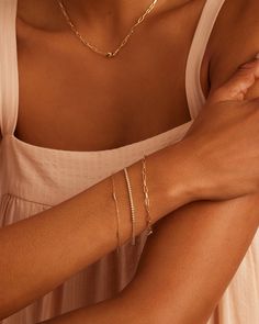 Achieve a truly timeless look with the 14k Gold Classic Diamond Bracelet. This gorgeous solid gold chain bracelet features a classic, diamond encrusted design that is perfect for any occasion. To wear, stack alongside other gold or diamond bracelets. More is more! Classic Diamond Row Bracelet, 14k Solid Gold, Women's by gorjana Earrings Stacking, Gold Chain Bracelet, Solid Gold Chains, 14k Gold Necklace, Mix Style, Gold Necklaces, Gold Bracelet Chain, Tennis Bracelet Diamond, Diamond Bracelets