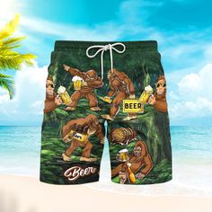 Bigfoots Love Beer In The Forest Beach Shorts For Men is an essential piece of clothing for any guy who loves spending time at the beach, pool, or any other water body. These shorts not only provide comfort and protection during aquatic activities but also give you a stylish look that you can flaunt at any beach party or poolside event. Don't miss out on this great opportunity to enhance your beach wear collection - order now and experience the ultimate in comfort and functionality! FEATURE: Mat Forest Beach, Water Body, Orange Fox, Water Bodies, Shorts For Men, Trendy Gift, Beach Shorts, Birthday Gift Ideas, Gift Ideas For Men