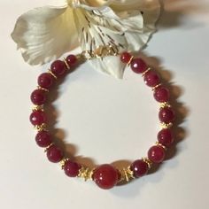 Red Jade, Art Deco Bracelet, Chinese Jade, Artisan Bracelets, Personalized Mother's Day Gifts, Yellow Earrings, Jade Bracelet, Jade Beads, Christmas Jewelry