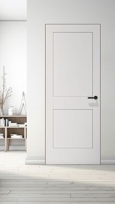 Shaker 2 Panel Primed Belldinni Modern Interior Door|  Buy Doors Online Modern Farmhouse Interior Shaker Doors, 180 Degree Door Opening, Doors Without Trim, Minimal Door Design, Interior Door Styles Farmhouse, 2 Panel Shaker Interior Door, Modern Door Trim, 6 Panel Interior Doors, 2 Panel Door