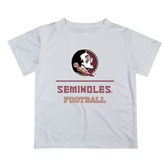 Florida State Seminoles Vive La Fete Football V1 White Short Sleeve Tee Shirt Florida State Seminoles Football, Seminoles Football, Friends At Home, Playing With Friends, Fsu Seminoles, College T Shirts, Florida State Seminoles, Boy Tees, Ready To Play