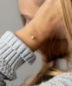 Minimal Bracelet Tiny Freshwater Pearl Bracelet Simple - Etsy Dainty Pearl Chain Bracelet, Dainty Chain Bracelet With Pearl Charm, Dainty Rose Gold Bracelets With Pearl Chain, Rose Gold Dainty Bracelets With Pearl Chain, Elegant Pearl Drop Chain Bracelet Gift, Elegant 14k Rose Gold Filled Bracelet, Delicate Pearl Chain Bracelet Gift, Delicate Pearl Chain Bracelet As Gift, Classic Everyday Pearl Bracelet With 14k Gold Filled