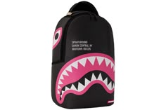 Sprayground Shark Central Pink DLXSV Backpack Black/Pink - FW24 - US Sprygraund Backpack, Sprayground Backpack Pink, Perfume Outfit, Rapper Outfit, Girl Grillz, Sprayground Backpack, Pretty Backpacks, Pretty Lifestyle, Cute Backpacks For School