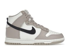 Nike Dunk High Fossil Stone (Women's) Nike High Dunks Fossil Stone, Nike Dunk High Premium Women, Nike Air Jordan Beige, High Top Nike For Women, Womens Jordan High Tops, Air Jordan Dunk Low High Top, Nike Dunks High Aluminum, Womens Nike High Top, High Tip Nike