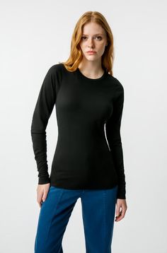 The Long Sleeve Sweet Tee in Black by AMO is a classic layering piece featuring a crew neck, long sleeves, and added length. 100% Cotton Made in the USA Black Long Sleeve Everyday T-shirt, Black Long Sleeve Loungewear T-shirt, Black Long Sleeve Stretch T-shirt, Black Long Sleeve T-shirt For Outdoor, Black Long Sleeve Soft-washed T-shirt, Sweet Tee, Henley Tee, Extra Long Sleeves, Thom Browne