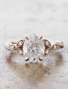 a close up view of a diamond ring