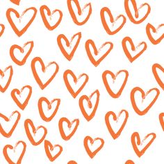 an orange heart pattern on a white background