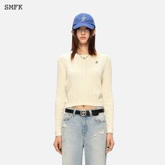 Vintage College Classic Knitwear Size Chart (CM) Size Shoulder Chest Length S 34.5 76 41.5 M 36 80 43 L 37.5 84 44.5 Material: 98.7% Cotton, 1.3% Other Fibers Casual Textured Knit Cropped Sweater For Spring, Fitted Casual Spring Sweater, Spring Long Sleeve Cable Knit Cropped Sweater, Casual Spring Cable Knit Outerwear, Casual Cable Knit Outerwear For Spring, Casual White Cropped Sweater For Fall, Casual Knit Cropped Sweater For Spring, Spring Cable Knit Long Sleeve Sweater, Casual Fitted Cable Knit Sweater