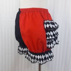 Queen of hearts harlequin fancy ruffle short bloomers adult | Etsy Jester Clown, Clown Costumes, Clown Costume, Ruffle Shorts, Queen Of Hearts, Ever After, Boho Shorts, Design Ideas, Ships