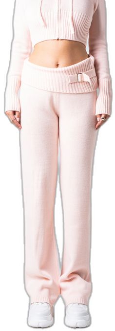 Comfortable Pink Fall Bottoms, Comfortable Pink Bottoms For Fall, Casual Wide Leg Pants With Ribbed Cuffs, Solid Color Wide Leg Bottoms With Ribbed Cuffs, Casual Wide Leg Bottoms With Ribbed Cuffs, Wide Leg Pants With Ribbed Cuffs, Soft Texture Wide Leg Bottoms, Winter Loungewear Wide Leg Pants, Wide Leg Bottoms With Soft Texture