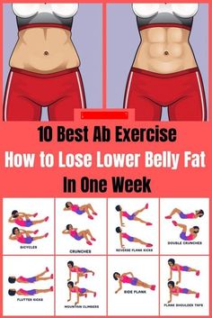 Belly Fat In One Week, Lose Lower Belly, Best Abdominal Exercises, Tummy Workout, Lose Lower Belly Fat, Exercise Plan, Ab Exercises, Trening Fitness, Lower Belly Fat