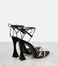 Satin Sandals, Latest Sandal, Saint Laurent Shoes, Wide Straps, High Heel Sandals, Shoe Box, Manolo Blahnik, Black Sandals, Platform Sandals