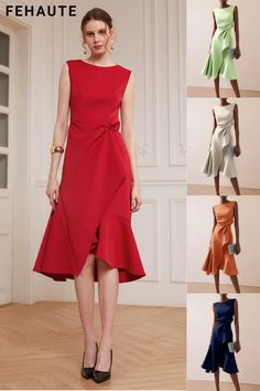 💃Experience our H-line dresses, combining classic sihouettes with flattering ruffles and a unique waist knot. Perfect for any occasion, they ensure timeless sophistication and style.
🔎16208805

#fehaute #fehautedress #fashion #ootd Red Sheath Sleeveless Dress For Summer, Red Sheath Sleeveless Summer Dress, Summer Sleeveless Fit And Flare Dress For Formal Occasions, Sleeveless Sheath Dress For Summer Evenings, Elegant Red Sleeveless Dress For Spring, Summer Cocktail Sleeveless A-line Dress, Red Fit And Flare Midi Dress For Summer, Red Fit And Flare Summer Dress, Summer Cocktail Sleeveless Sheath Dress