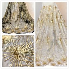 Sequin Mesh Lace Fabric Glitter DIY Wedding Dress Tutu Skirt Cloth Curtain Sheer | eBay Gold Glitter Dress For Wedding, Elegant Sequin Fabric For Wedding And Holiday, Glamorous Gold Tulle Dresses, Holiday Gold Sparkling Dress, Metallic Shimmer Sequin Fabric For Wedding, Metallic Sequin Fabric With Shimmer For Wedding, Gold Sequin Fabric For Prom And Festive Occasions, Gold Sequin Fabric For Festive Prom, Sparkling Gold Sequin Fabric For Prom