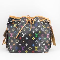 Louis Vuitton Black Monogram Multicolor Petit Noe Bag X8553 Product Details Size: W 11 H 10 D 8 Handle L 19.2-25.6inch W 28 H25.5D 20.5Handle L 49-65cm Color：Black & multicolour Accessory: Dust bag Year: 2012 Condition: Excellent Sub-category: Shoulder bag & crossbody bag Please Note: All products in our store are second-hand and vintage. ITEM LOCATION IS CANADA. Duties are set by the destination country/province's customs authorities. We are not responsible for paying any duties. These are the Black Large Capacity Monogram Canvas Bag, Designer Multicolor Monogram Canvas Bag, Luxury Multicolor Satchel For Shopping, Black Monogram Canvas Pouch Bag, Designer Multicolor Bags For Errands, Designer Multicolor Satchel For Travel, Multicolor Rectangular Monogram Canvas Bag, Daily Use Multicolor Monogram Canvas Bag, Black Monogram Canvas Bag With Removable Pouch