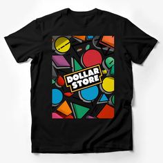 Colorful Dollar Store Pop Art Style T-Shirt, Vibrant Graphic Tee, Unisex Fashion Top Male T-Shirt Custom graphic T-Shirt.Customize your color Mens Tees Fashion, Pop Art Women, Tattoo T Shirts, Graphic Print Shirt, Animal Print Shirts, Retro Graphic Tees, Pop Art Style, Trendy Fashion Tops, Trendy Street Style