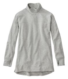 Beyond soft, this stretchy turtleneck sweatshirt is brushed on the inside to feel extra cozy, with a high-collar that adds warmth and invites you to unwind. It's a breathable yet comfy layer you can wear with almost anything. Slightly Fitted: Softly shapes the body. Falls at thigh. In a breathable blend of 87% Modal®, 10% polyester and 3% spandex. Brushed on the inside for next-to-skin softness. UPF 50+ blocks at least 97. 5% of the sun's UV rays — 10x more powerful than a white cotton tee. Mach Casual Cozy Fit High Neck Turtleneck, Cozy Stretch Turtleneck, Cozy High Neck Turtleneck For Layering, Casual Comfortable Turtleneck With Funnel Neck, Winter Mock Neck Top For Layering, Funnel Neck Turtleneck For Layering, Cozy Stretch Turtleneck Top, Cozy Stretch Turtleneck With High Neck, Cozy Funnel Neck Turtleneck For Layering